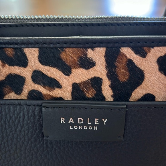 RADLEY LONDON MAPLELOMWAY BAG 2-Way Handbag Crossbody NWT Black Pebble Leather🖤 - Picture 7 of 17